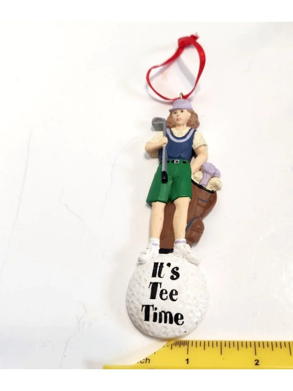 Golfer Figurine Christmas Ornament 